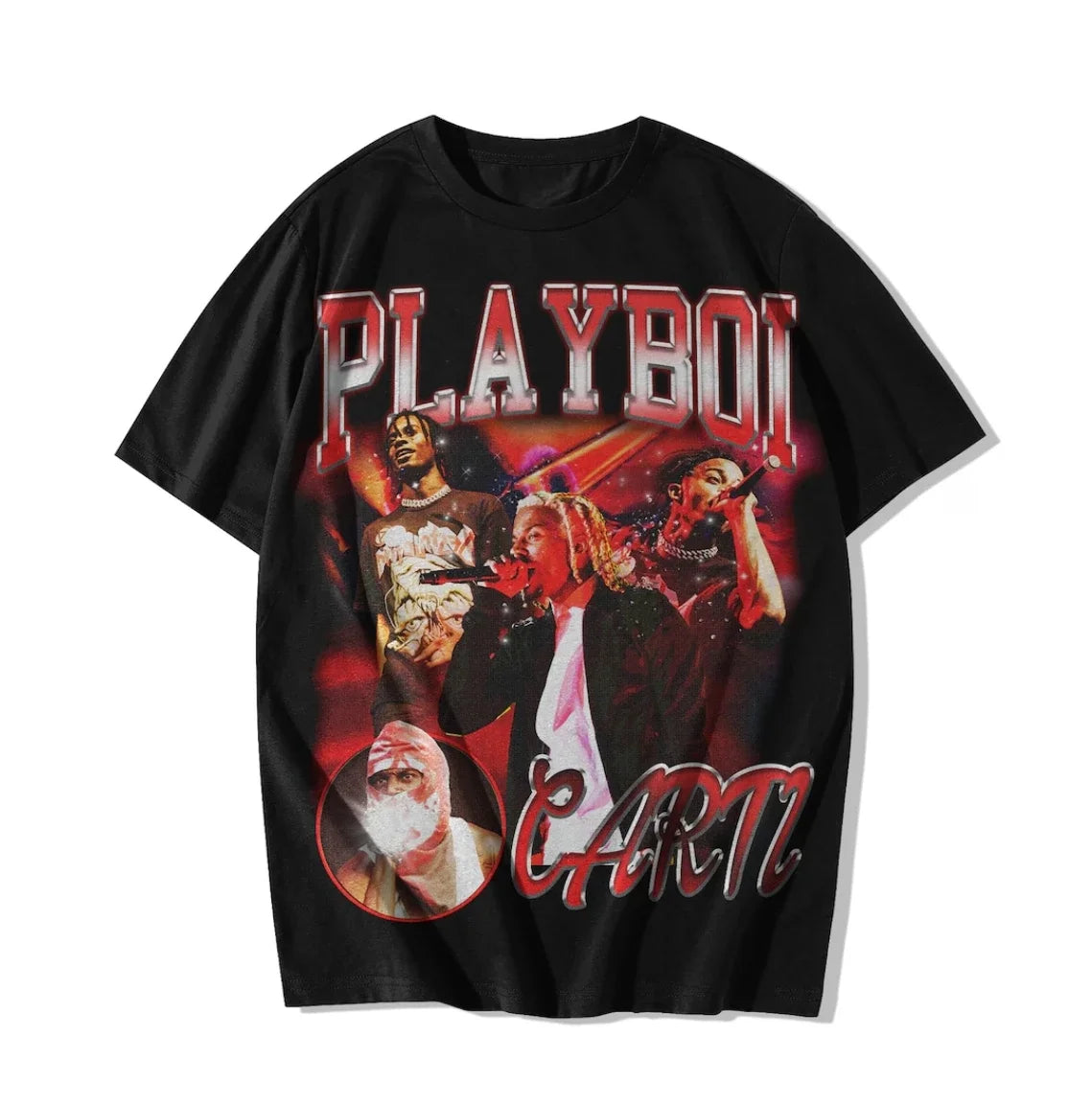 Hip Hop Men Crew Neck Top Vintage Playboi Carti Shirt Playboi Carti Tshirt Playboi Carti T-shirt Merch Tour Hip Hop Rap Tee