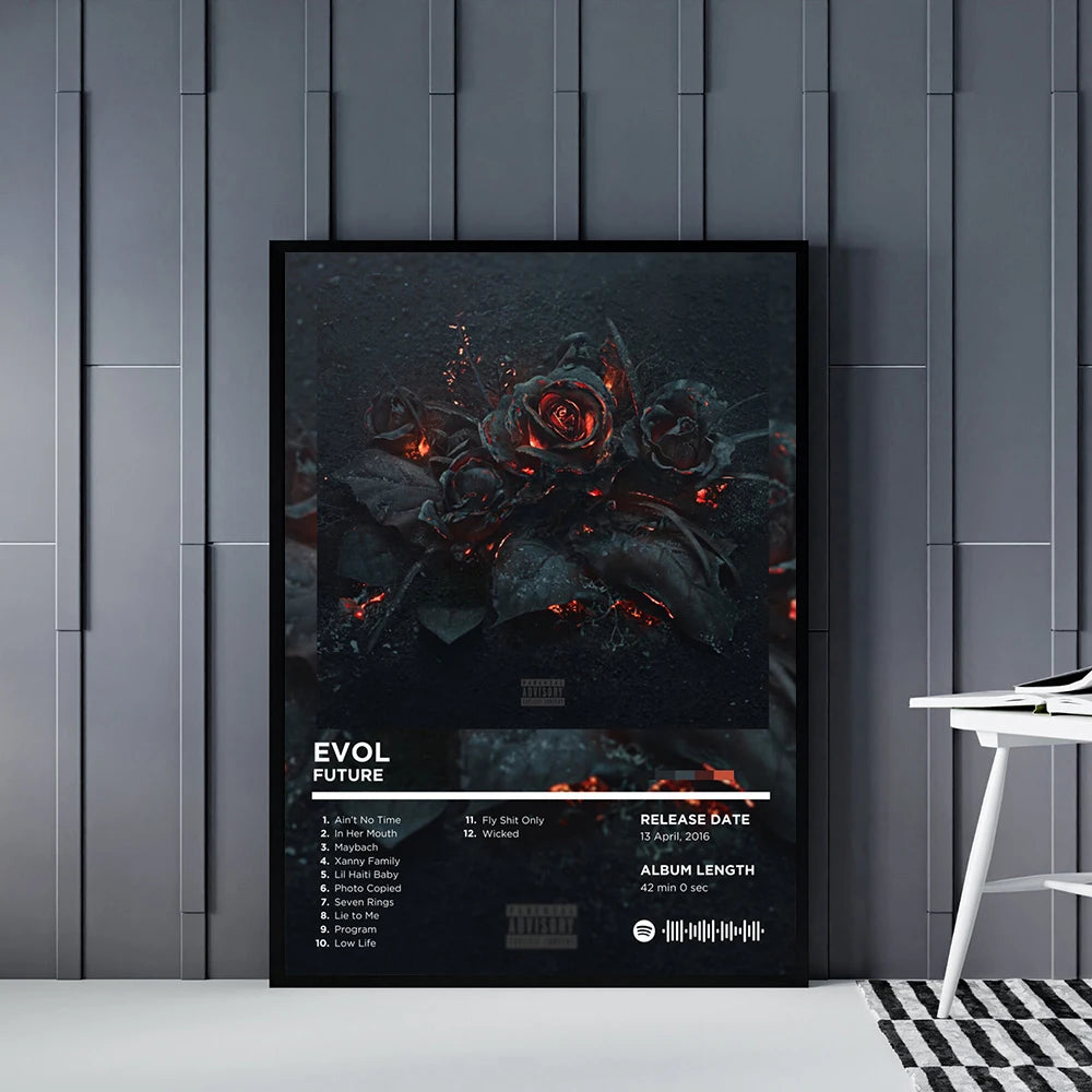Rapper Album Cover Retro Poster Music Canvas Wall Art Print Mural Home Decor Music Lover Gift