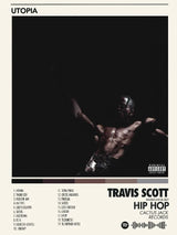 Hip Hop Rapper Singer T-Travis-SScott Music Album Cover Posters Prints Canvas Printing Wall Art Picture for Room Home Decor Gift