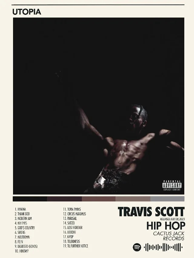 Hip Hop Rapper Singer T-Travis-SScott Music Album Cover Posters Prints Canvas Printing Wall Art Picture for Room Home Decor Gift