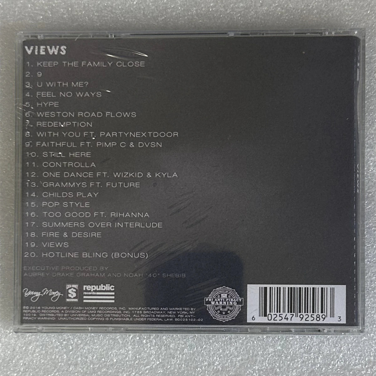 Rap Drizzy Drake Music CD Views Album Hotline Bling Music Record Cosplay Walkman Car Soundtracks Box Party Music Collection Gift