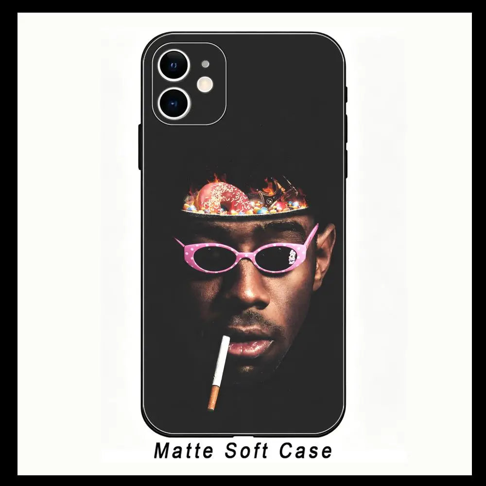 Phone Case Compatible with Apple iPhone 13, 14, 15, 11, 12 Pro, XR, XS Max, SE TPU Phone Case S-Tyler the Creators