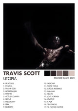 Hip Hop Rapper Singer T-Travis-SScott Music Album Cover Posters Prints Canvas Printing Wall Art Picture for Room Home Decor Gift
