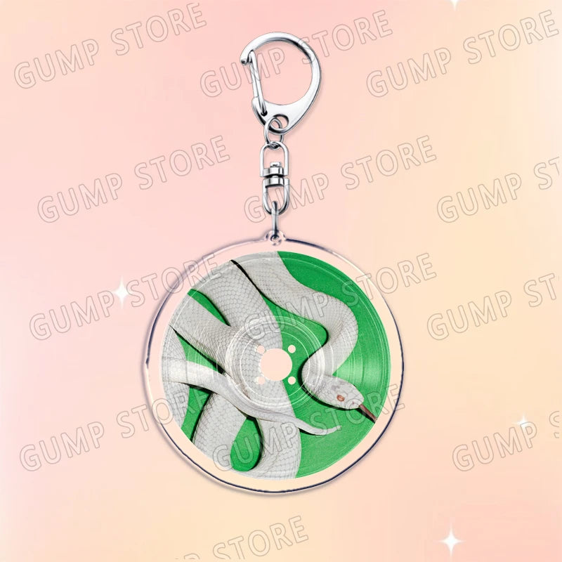 Popular Music CD Keychain for Accessories Singer Classic Album Cover Keyring Jewelry Fans Friends Gifts