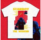 Rapper THE WEEKND STARBOY Album 2025 Merch T Shirts Men's Street Gothic Hip Hop Retro Cotton Short Sleeve T-shirt Y2k Streetwear