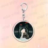 Popular Music CD Keychain for Accessories Singer Classic Album Cover Keyring Jewelry Fans Friends Gifts