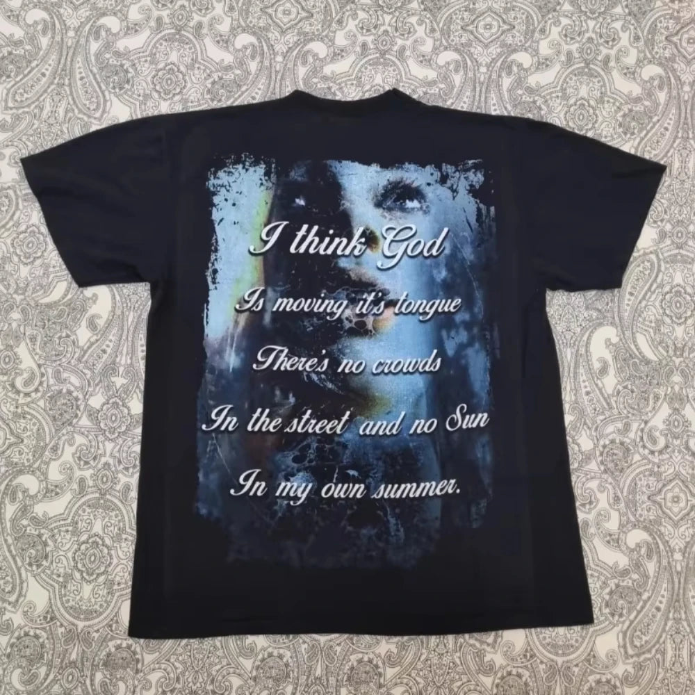Vintage Deftones T Shirt Saturday Night Wrist Metal Band Tee Graphic Print Hip-hop Rock Short-sleeved Men Women Round-neck Tops