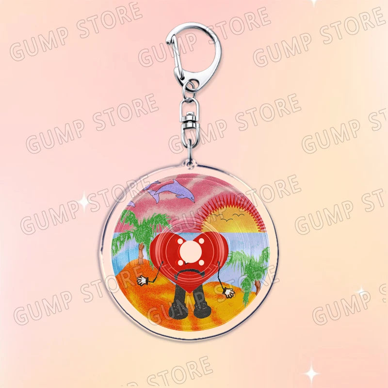 Popular Music CD Keychain for Accessories Singer Classic Album Cover Keyring Jewelry Fans Friends Gifts