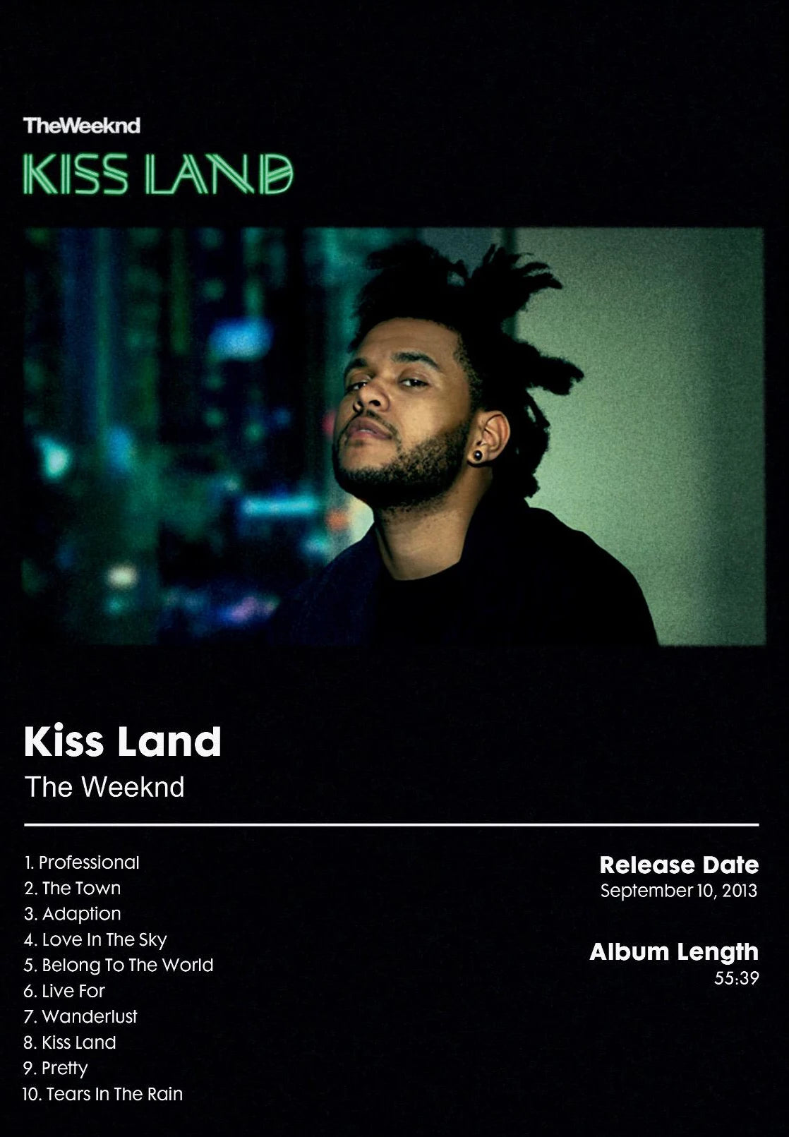 The Weeknd Hip Hop Music Star Poster Retro Rapper Aesthetic Office Modern Prints Canvas Wall Art Pictures Home Living Room Decor