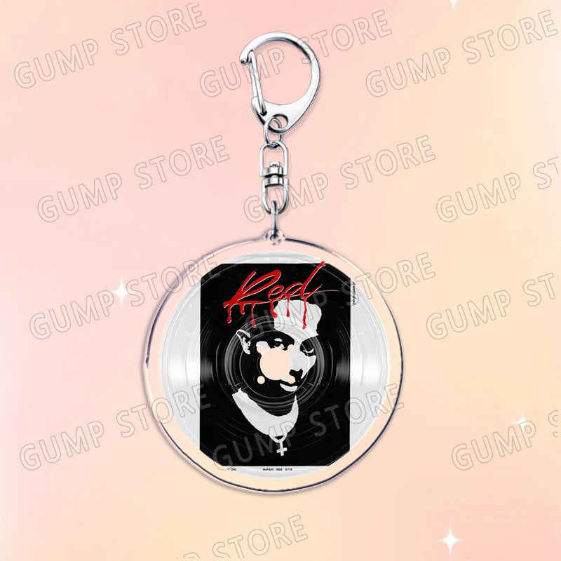 Popular Music CD Keychain for Accessories Singer Classic Album Cover Keyring Jewelry Fans Friends Gifts