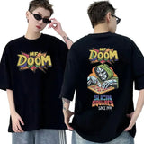 Rapper Mf Doom Graphic T Shirt Madvillainy Metal Music Album T-shirt Men Women Punk Vintage Tshirt Streetwear