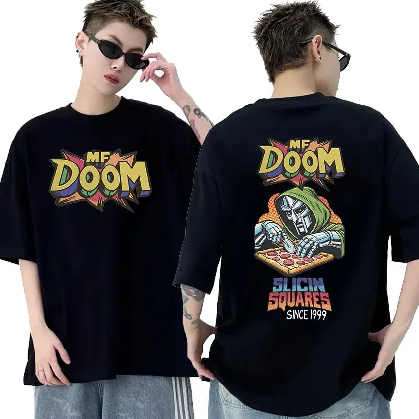Rapper Mf Doom Graphic T Shirt Madvillainy Metal Music Album T-shirt Men Women Punk Vintage Tshirt Streetwear