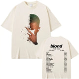 Rapper Frank Fashion Vintage Graphic T-shirts Men Women Ocean Hip Hop Trend T Shirts Blond  T-shirt Man Tshirt
