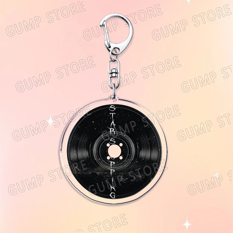 Popular Music CD Keychain for Accessories Singer Classic Album Cover Keyring Jewelry Fans Friends Gifts