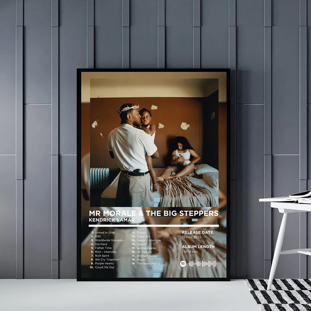 Rapper Album Cover Retro Poster Music Canvas Wall Art Print Mural Home Decor Music Lover Gift