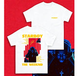 Rapper THE WEEKND STARBOY Album 2025 Merch T Shirts Men's Street Gothic Hip Hop Retro Cotton Short Sleeve T-shirt Y2k Streetwear