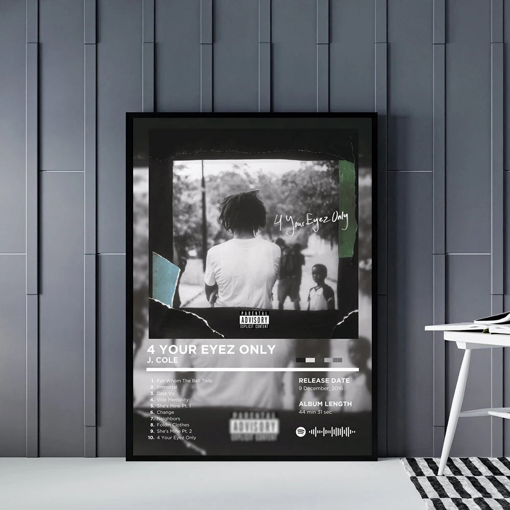 Rapper Album Cover Retro Poster Music Canvas Wall Art Print Mural Home Decor Music Lover Gift
