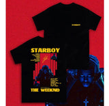 Rapper THE WEEKND STARBOY Album 2025 Merch T Shirts Men's Street Gothic Hip Hop Retro Cotton Short Sleeve T-shirt Y2k Streetwear