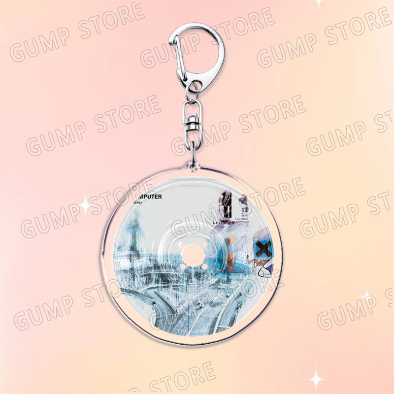 Popular Music CD Keychain for Accessories Singer Classic Album Cover Keyring Jewelry Fans Friends Gifts