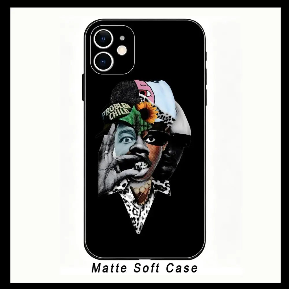 Phone Case Compatible with Apple iPhone 13, 14, 15, 11, 12 Pro, XR, XS Max, SE TPU Phone Case S-Tyler the Creators