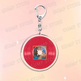 Popular Music CD Keychain for Accessories Singer Classic Album Cover Keyring Jewelry Fans Friends Gifts