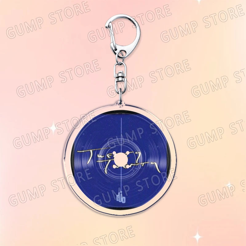 Popular Music CD Keychain for Accessories Singer Classic Album Cover Keyring Jewelry Fans Friends Gifts