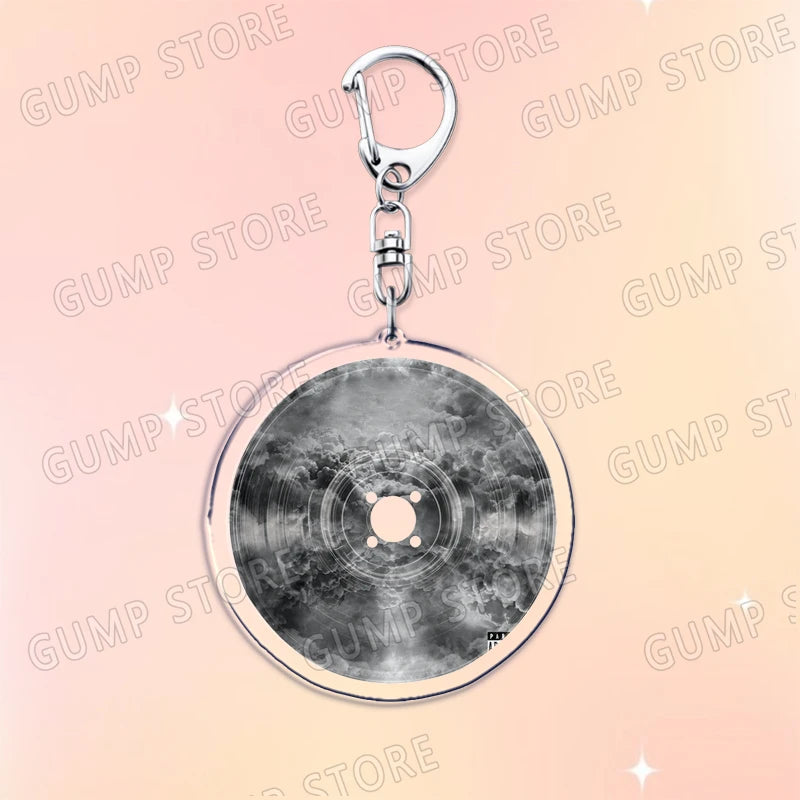 Popular Music CD Keychain for Accessories Singer Classic Album Cover Keyring Jewelry Fans Friends Gifts