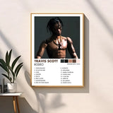 Hip Hop Rapper Singer T-Travis-SScott Music Album Cover Posters Prints Canvas Printing Wall Art Picture for Room Home Decor Gift