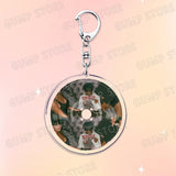 Popular Music CD Keychain for Accessories Singer Classic Album Cover Keyring Jewelry Fans Friends Gifts
