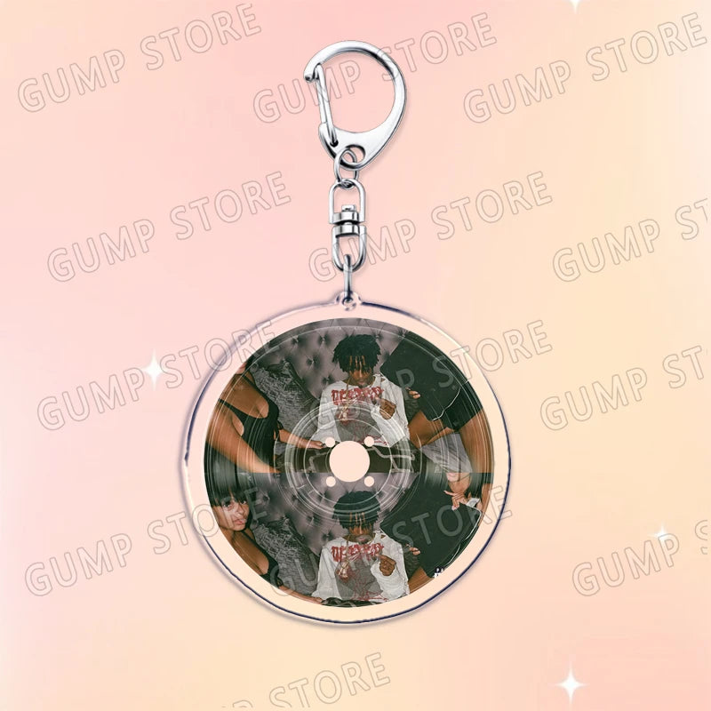 Popular Music CD Keychain for Accessories Singer Classic Album Cover Keyring Jewelry Fans Friends Gifts