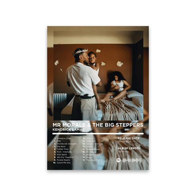 Rapper Album Cover Retro Poster Music Canvas Wall Art Print Mural Home Decor Music Lover Gift