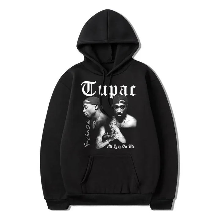 Rapper Tupac 2pac Hoodie Men Women Clothes Sweatshirt Men Women Hoodies Fashion Letter Printed Graphic Sweatshirts Loose Casual