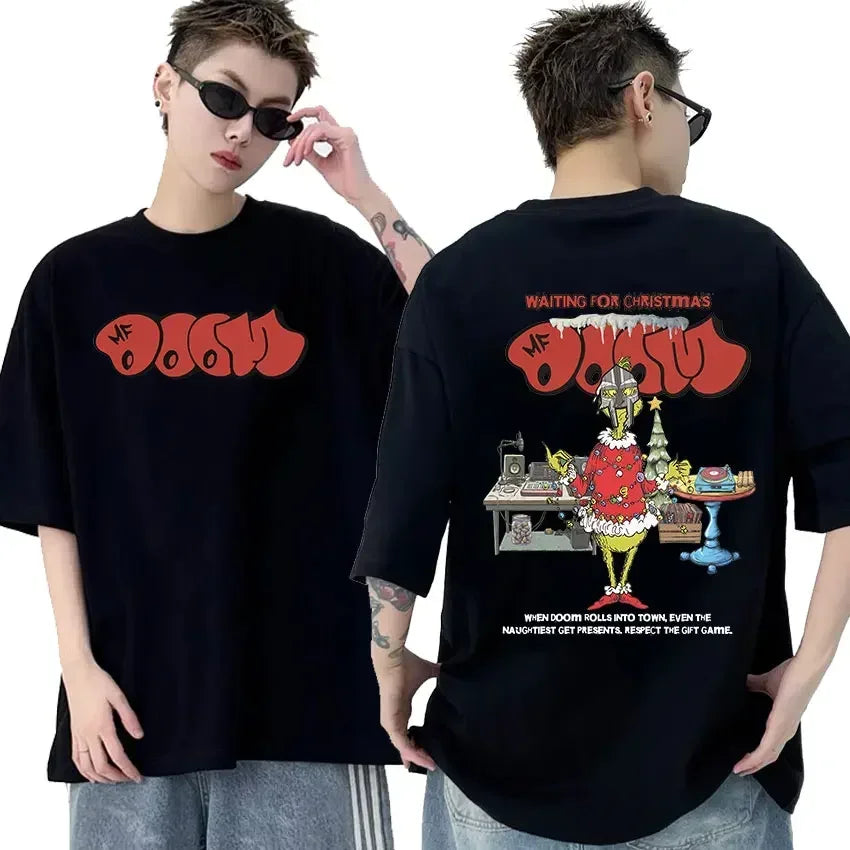 Rapper Mf Doom Graphic T Shirt Madvillainy Metal Music Album T-shirt Men Women Punk Vintage Tshirt Streetwear