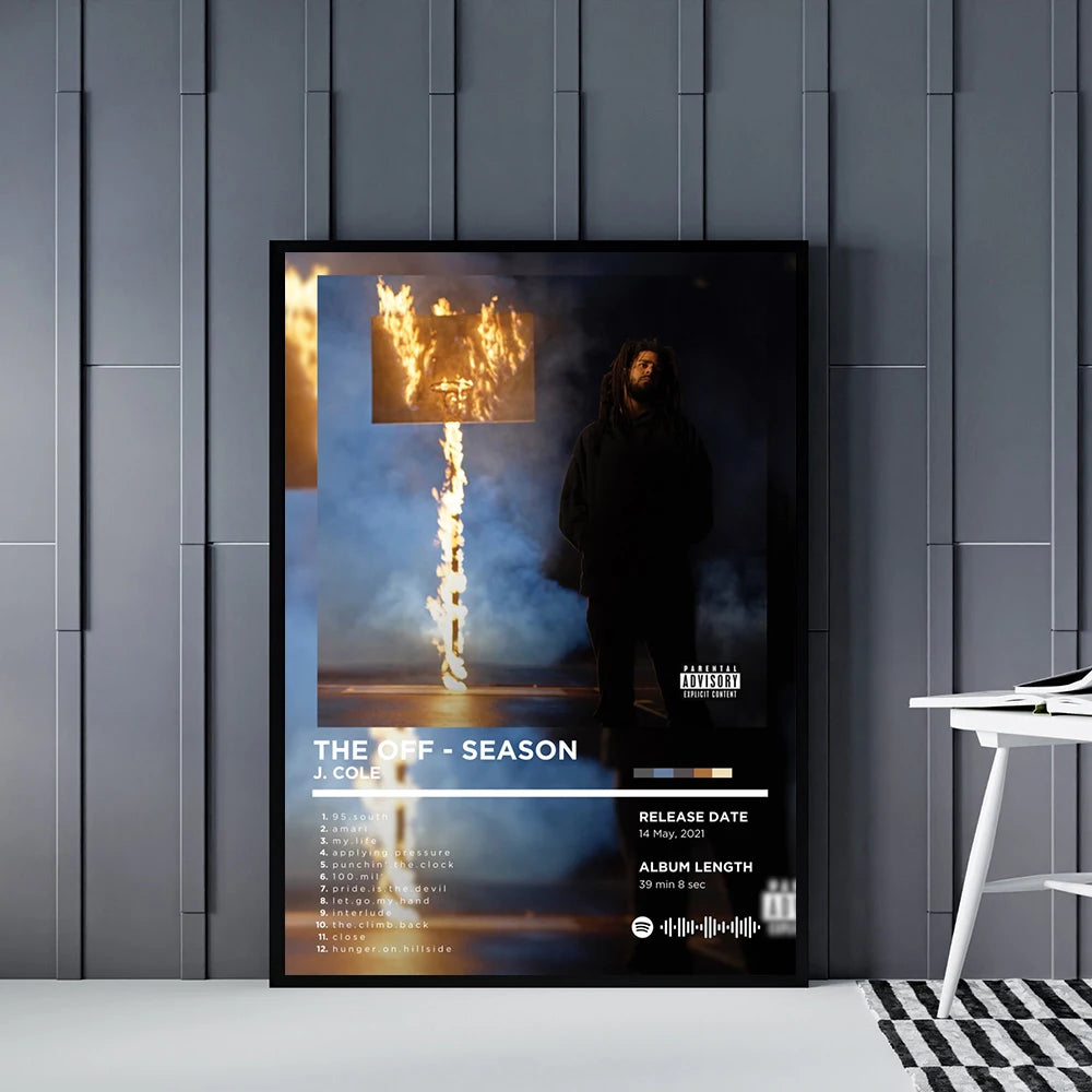 Rapper Album Cover Retro Poster Music Canvas Wall Art Print Mural Home Decor Music Lover Gift