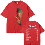 Rapper Frank Fashion Vintage Graphic T-shirts Men Women Ocean Hip Hop Trend T Shirts Blond  T-shirt Man Tshirt