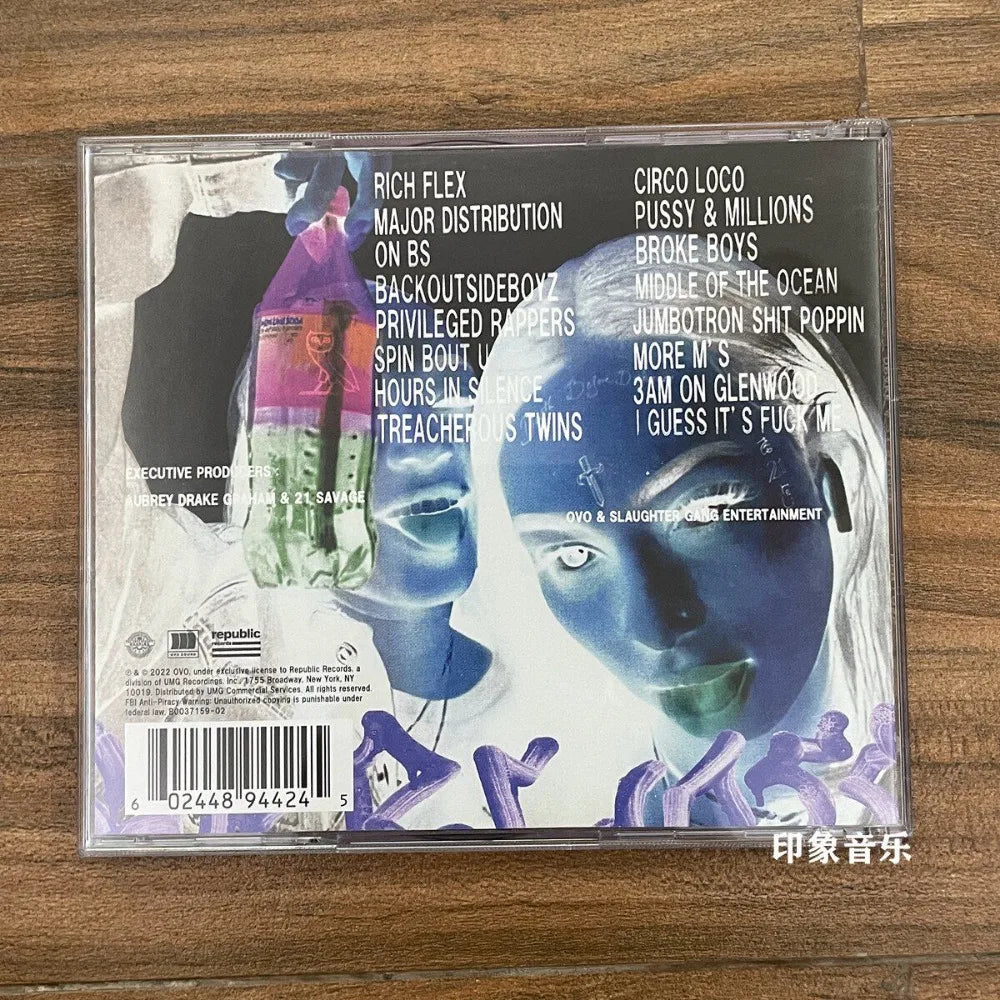 Drake 21 Savage Her Loss CD Explicit Version Rap Hip Hop Collaborative Album Brand New Sealed In Stock