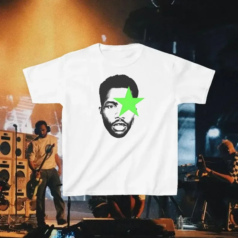 Rapper Frank Retro Graphic T Shirt Men Women Hip Hop Ocean Album Clothing T-Shirts Y2k Unisex Blond Fashion Streetwear Tee Tops