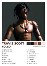 Hip Hop Rapper Singer T-Travis-SScott Music Album Cover Posters Prints Canvas Printing Wall Art Picture for Room Home Decor Gift