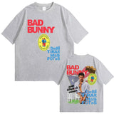 Rapper Bad Bunny DeBi TiRAR MaS FOToS DTMF 2026 Tour T Shirts Men Women Hip Hop Pop Music T-shirts Male Retro Oversized Tshirts