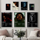 The Weeknd Hip Hop Music Star Poster Retro Rapper Aesthetic Office Modern Prints Canvas Wall Art Pictures Home Living Room Decor