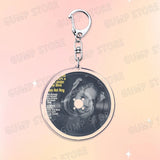 Popular Music CD Keychain for Accessories Singer Classic Album Cover Keyring Jewelry Fans Friends Gifts