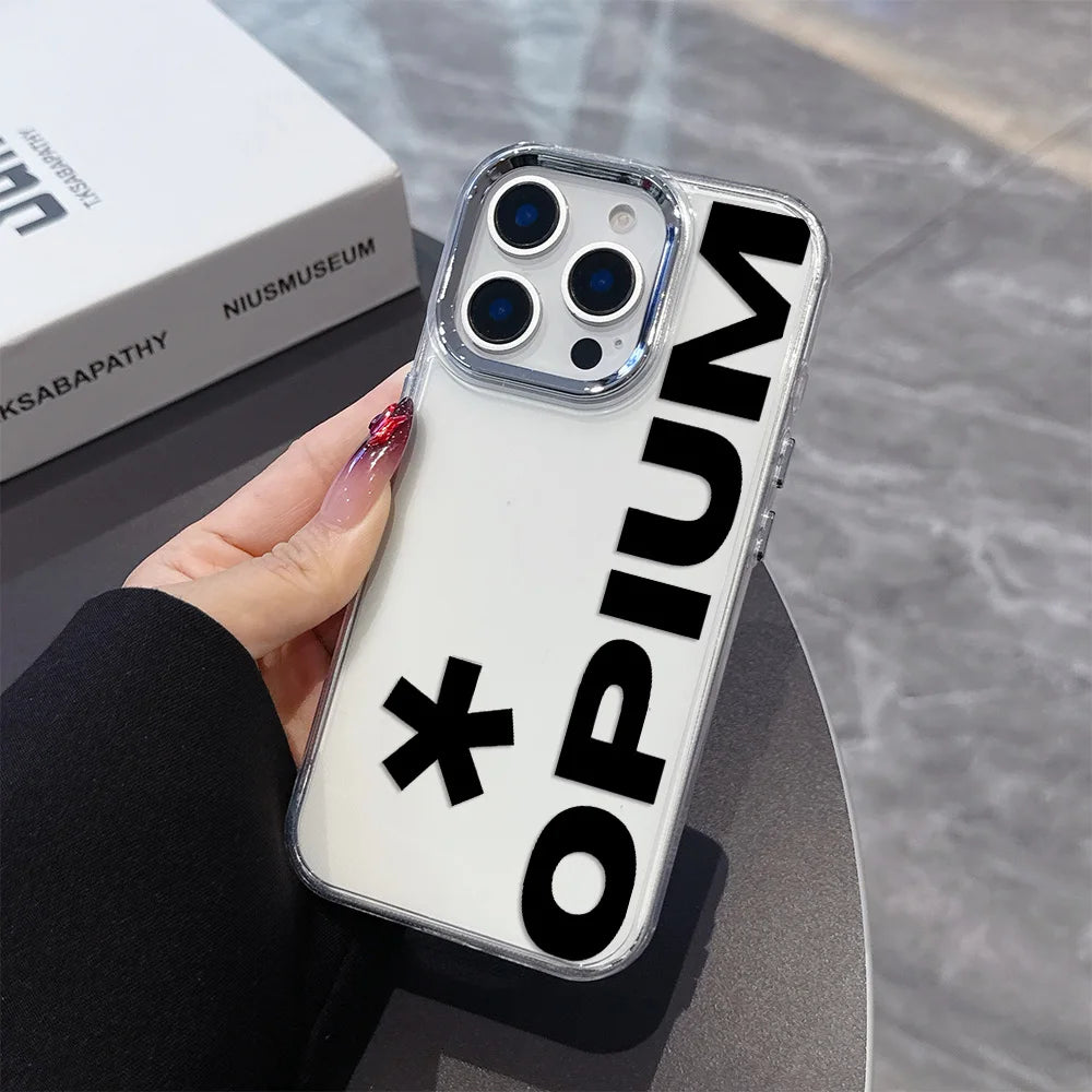 Rap Playboi Carti Phone Case For O-Opium iPhone 17 16e 16 15 14 13 12 11 mini Pro Max X XR XSMAX 8 7 Air Plus Transparent Cover
