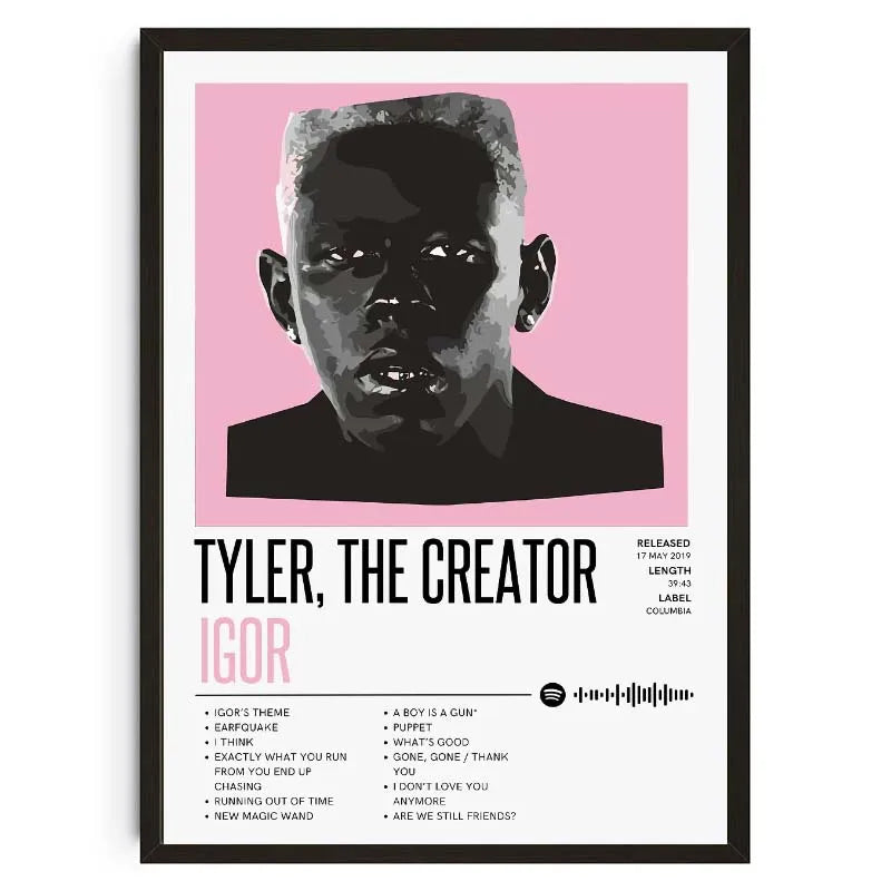 The Creator Frank Blonde Album Poster Hip Hop Rapper Singer Star Aesthetics Music Cover Wall Art Canvas Painting Cafe Home Room