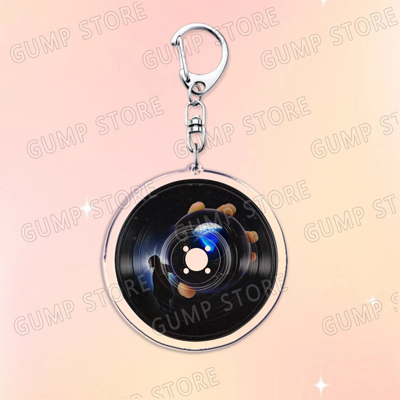 Popular Music CD Keychain for Accessories Singer Classic Album Cover Keyring Jewelry Fans Friends Gifts