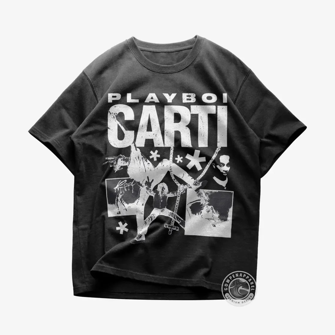 Hip Hop Men Crew Neck Top Vintage Playboi Carti Shirt Playboi Carti Tshirt Playboi Carti T-shirt Merch Tour Hip Hop Rap Tee